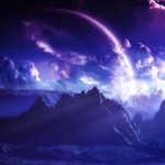 Alien Landscape, Purple Sky